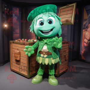 Green Treasure Chest maskot...