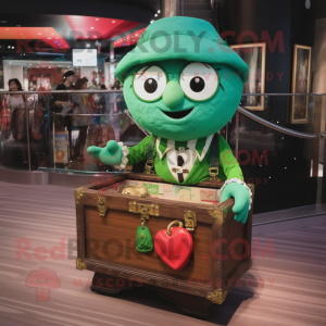 Green Treasure Chest maskot...