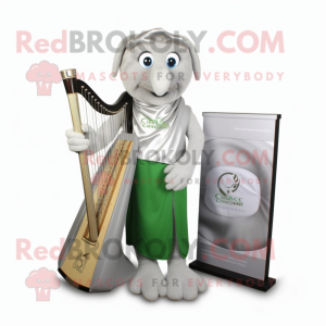 Sølv keltisk harpe maskot...