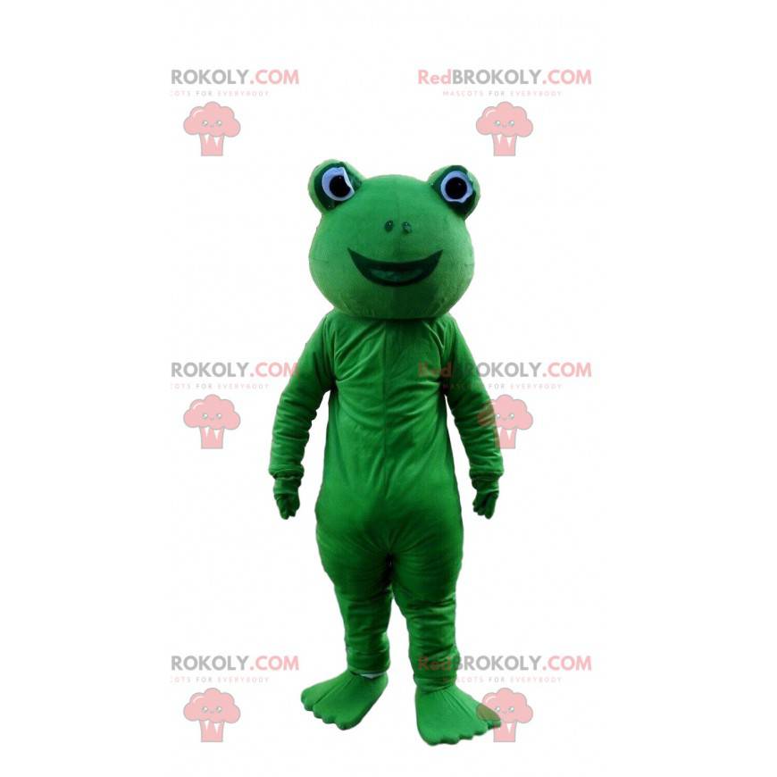 Groene kikker mascotte, groene paddenkostuum - Redbrokoly.com