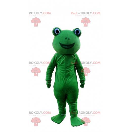 Mascotte de grenouille verte, costume de crapaud vert -