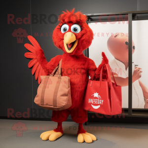 Red Harpy maskot kostume...