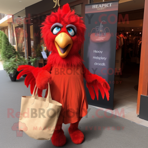 Red Harpy mascotte kostuum...