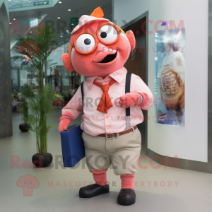 Pink Clown Fish maskot...