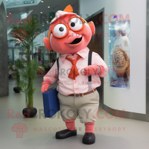 Rosa Clown Fish maskot...