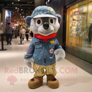 nan Air Force Soldier mascot costume character dressed with a Flannel Shirt and Wallets