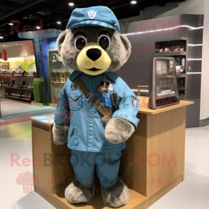 nan Air Force Soldier mascot costume character dressed with a Flannel Shirt and Wallets