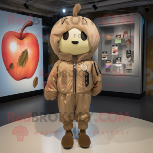 Tan Apple mascotte kostuum...