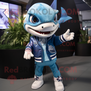 Blue Shark mascotte kostuum...