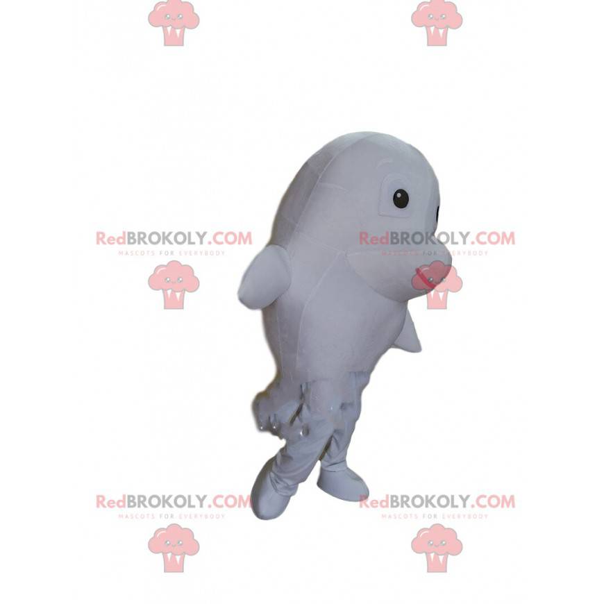 Mascotte witte dolfijn, kostuum reusachtige vis - Redbrokoly.com Mascotte witte dolfijn, kostuum reusachtige vis - Redbrokoly.com