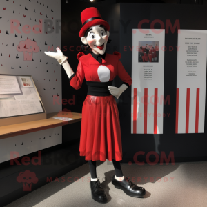 Red Mime mascotte kostuum...