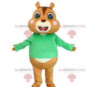 Mascotte scoiattolo, costume da criceto, marmotta marrone -