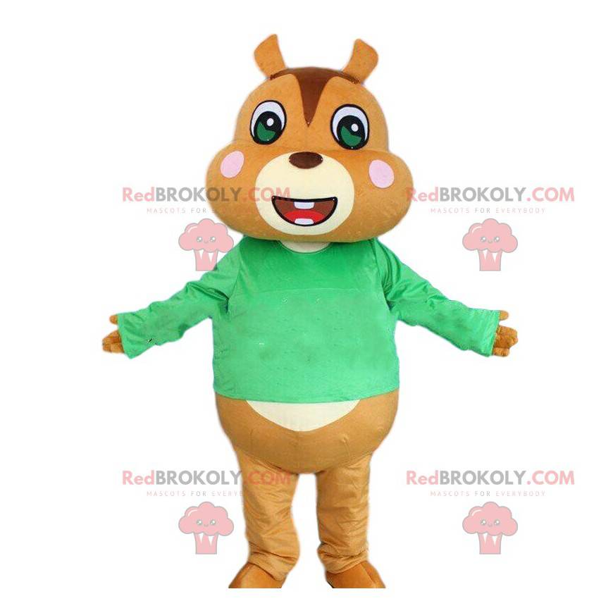 Ekorre maskot, hamster kostym, brun marmot - Redbrokoly.com