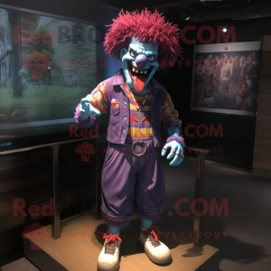 Purple Evil Clown mascotte...