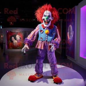 Purple Evil Clown mascotte...