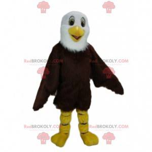Mascot águila marrón y blanca, traje de buitre - Redbrokoly.com