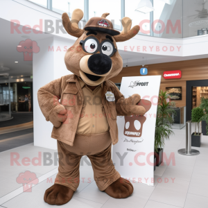 Brown Moose mascotte...