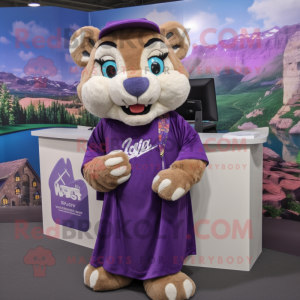 Lilla Mountain Lion maskot...