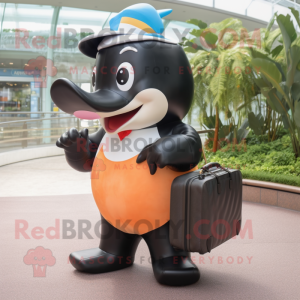 Peach Killer Whale maskot...