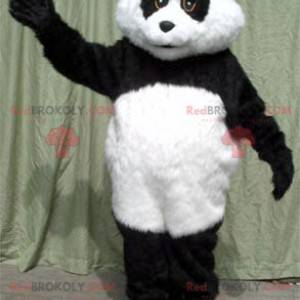 Mascotte del panda in bianco e nero