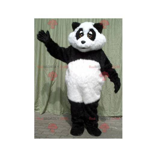 Mascotte de panda noir et blanc - Redbrokoly.com