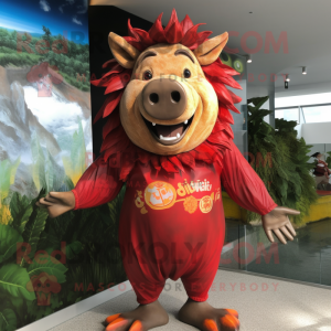 Red Wild Boar mascotte...