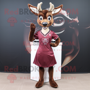 Maroon Deer maskot drakt...