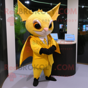 Yellow Fruit Bat mascotte...