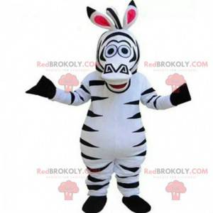 Mascot Marty, de beroemde cartoon zebra uit Madagascar -