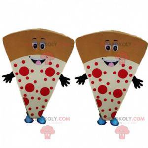 2 gigantiske pizzaskiver, 2 gigantiske pizzakostymer -