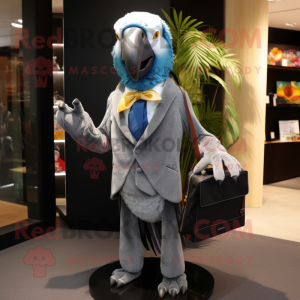 Grå Macaw maskot kostume...