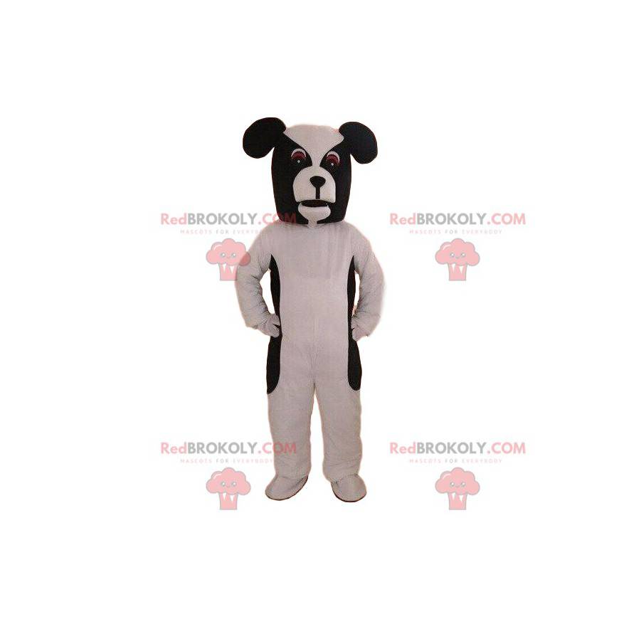 Black and white dog mascot, doggie costume - Redbrokoly.com