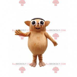 Mascote de ouriço marrom, fantasia de toupeira gigante -