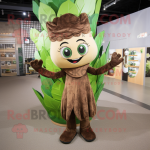 Brun bønnestengel maskot...