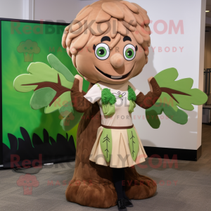 Brun bønnestilk maskot...