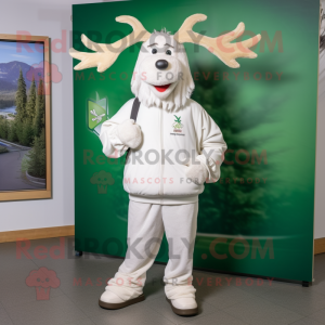 Hvid Irish Elk maskot...