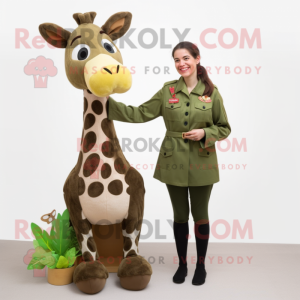 Olive Giraffe mascotte...