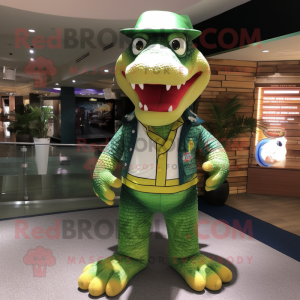  Krokodil maskot kostym...