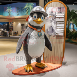 Gray Penguin mascotte...