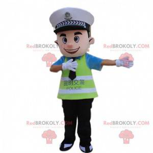 Mascota del oficial de policía, disfraz de ASVP, uniforme de