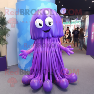 Purple Jellyfish mascotte...