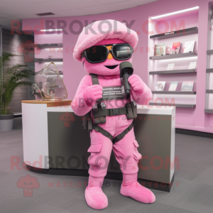 Pink Sniper maskot kostume...