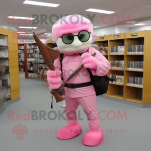 Pink Sniper maskot kostume...