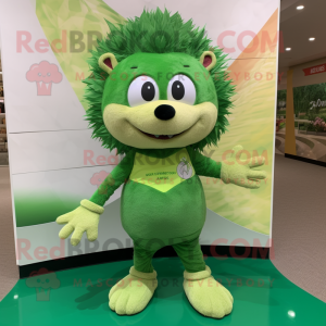 Green Hedgehog mascotte...