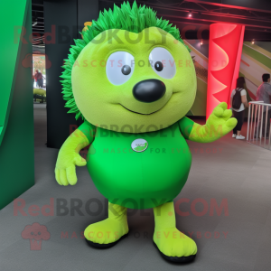 Green Hedgehog maskot...