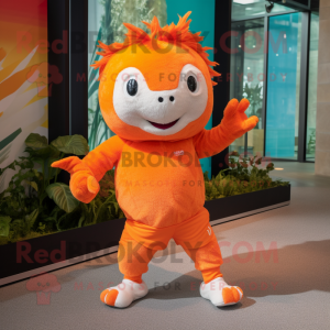 Oranje Axolotls mascotte...