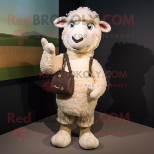 Beige schapen mascotte...