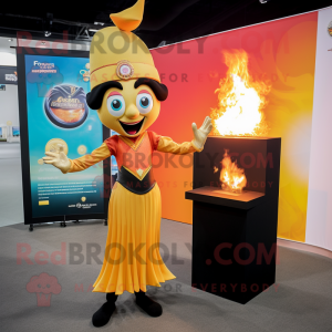 Gold Fire Eater maskot...