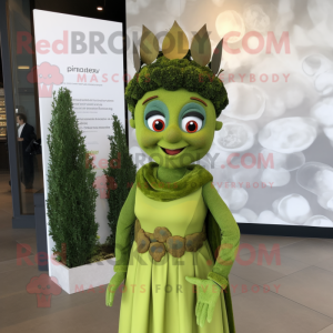 Olive Queen maskot kostume...