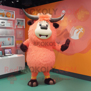 Peach Yak mascotte kostuum...